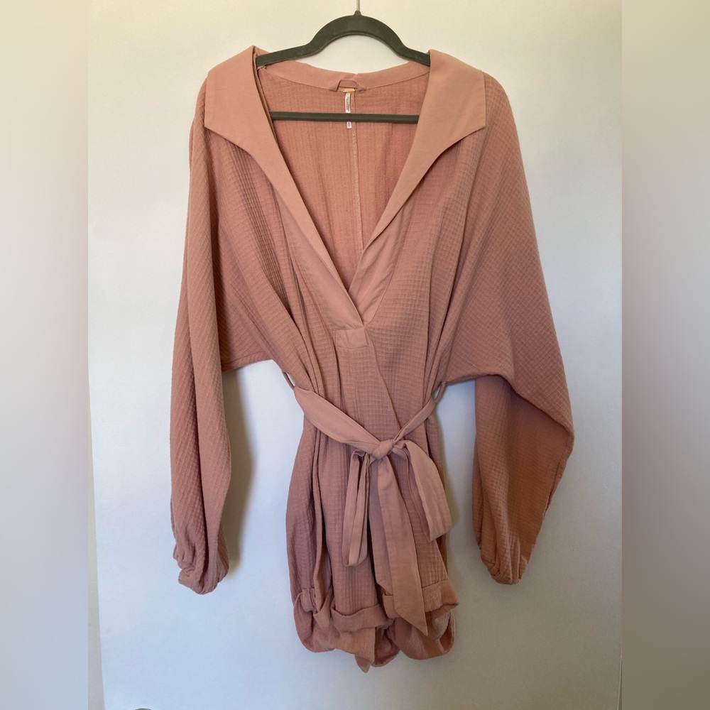 Free People Blush Textured Romper